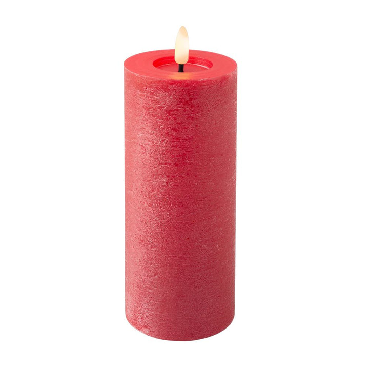 Kerze LED H 19 cm weihnachtsrot