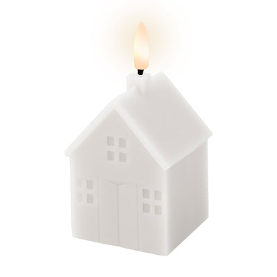 LED Kerzenhaus Weiß mit Timer