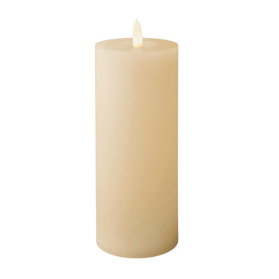 Kerze LED Flackereffekt H 19 cm creme