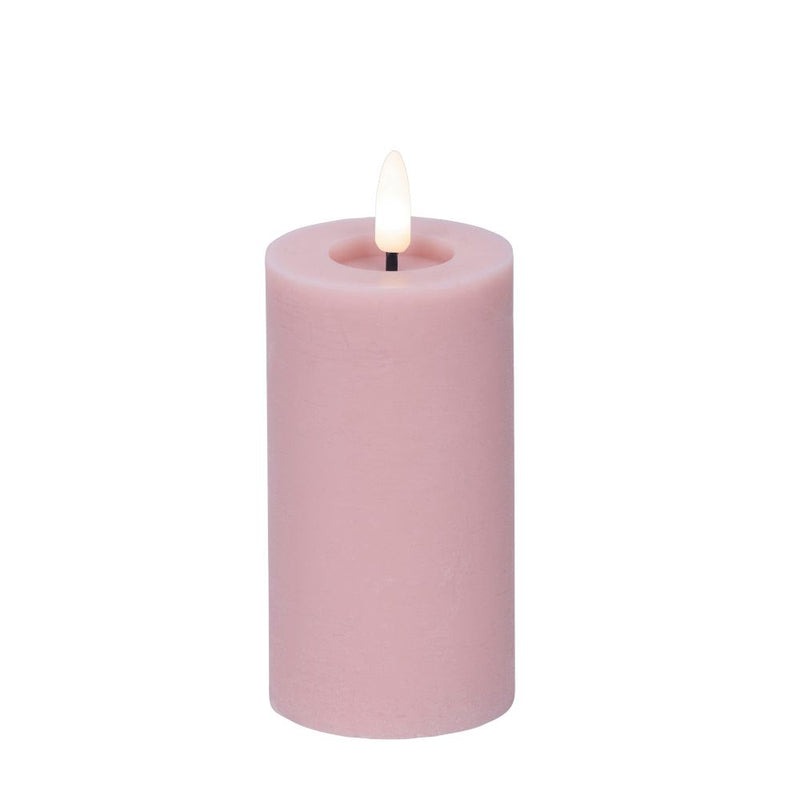 Kerze LED H 15 cm cm pink