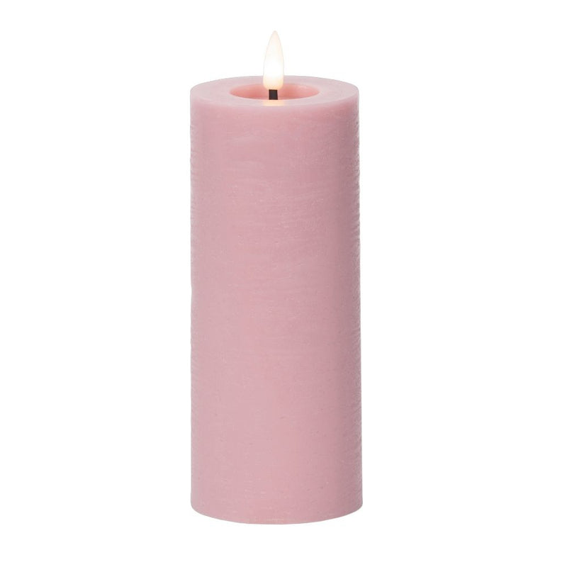Kerze LED H 19 cm cm pink