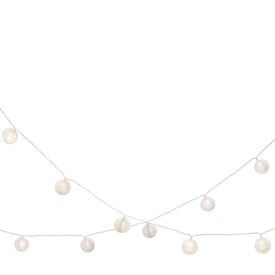 LED Papier Strang Kugel weiß