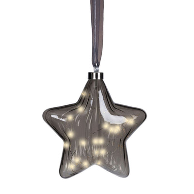 Micro LED Stern Funkeleffekt zum Aufhängen anthrazit