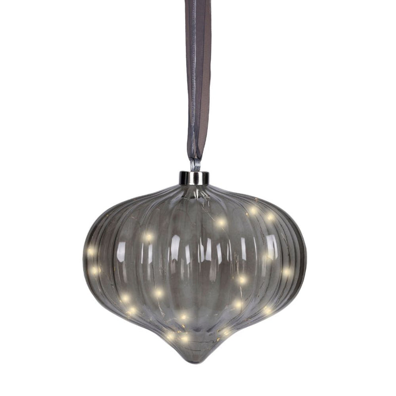 Micro LED Zwiebel Funkeleffekt zum Aufhängen anthrazit