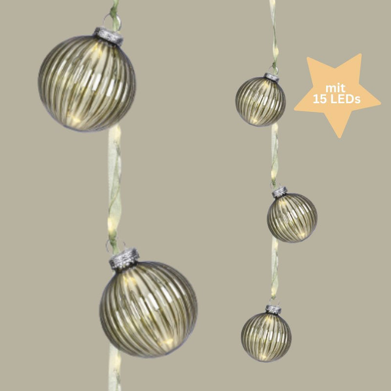 Micro LED Bündel Kugel zum Aufhängen grün