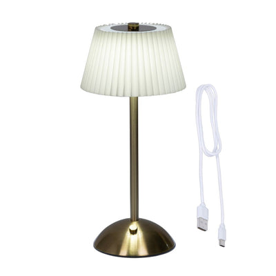 Wiederaufladbare Tischlampe LED H 30,5 cm creme / goldfarben