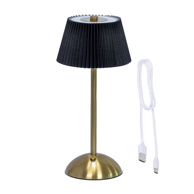 Wiederaufladbare Tischlampe LED H 30,5 cm schwarz / goldfarben