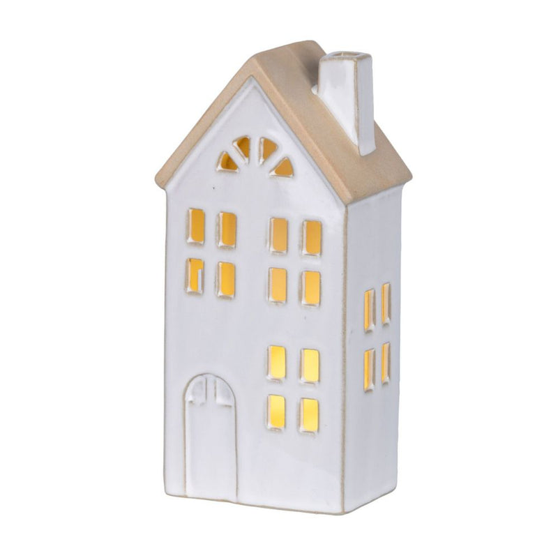 Haus LED indoor H 20,5 cm weiß