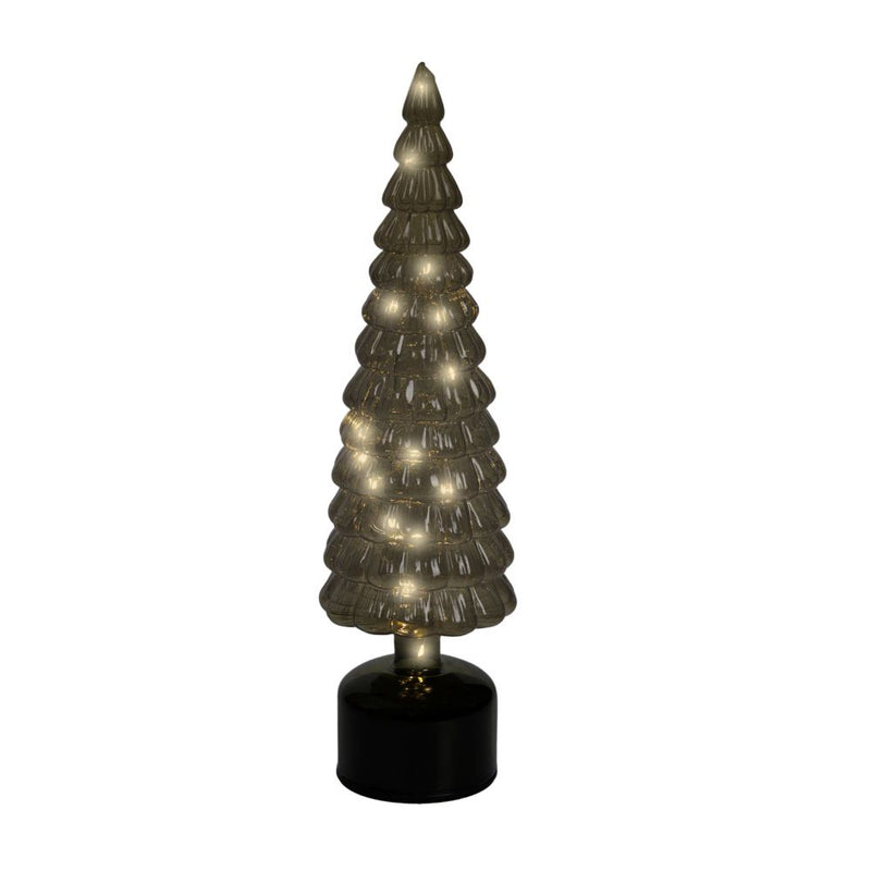 Micro LED drehender Tannenbaum H 39 cm grün