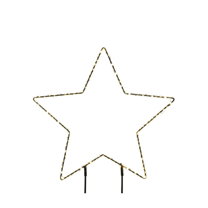 Micro LED Stabbeleuchtung Stern D 38 cm schwarz