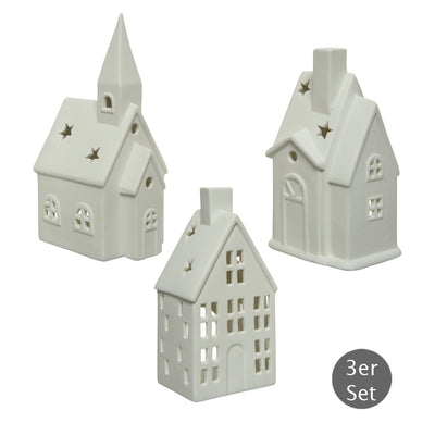 Porzellan Weihnachtsdorf Set