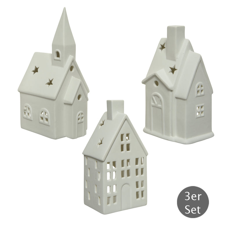 Porzellan Weihnachtsdorf Set