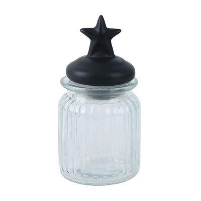 Vorratsglas mit Sterndeckel schwarz