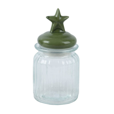 Vorratsglas mit Sterndeckel grün