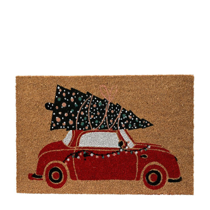 Kokos Fußmatte Weihnachtsauto