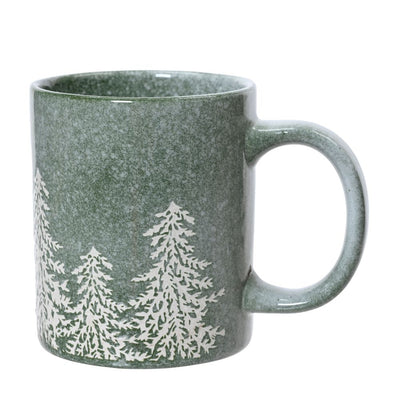 Becher mit Tannen grün