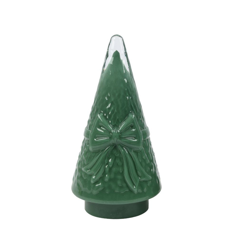 Tanne mit Schleife dunkelgrün 22,5 cm