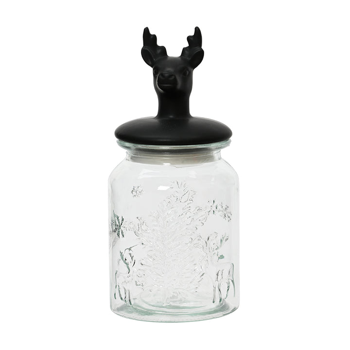 Vorratsglas Hirsch schwarz