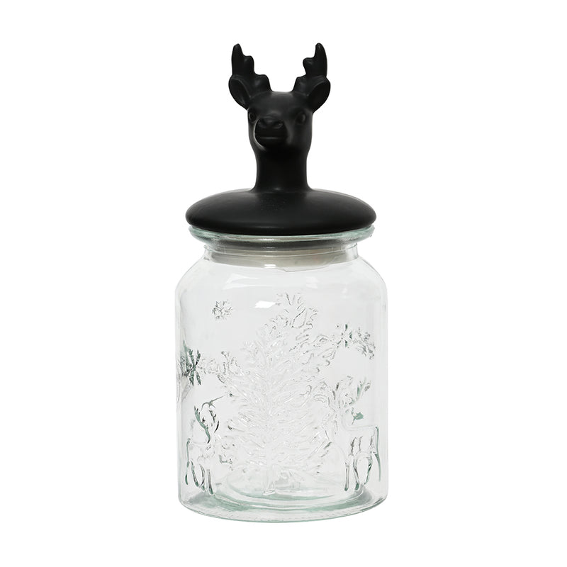 Vorratsglas Hirsch schwarz