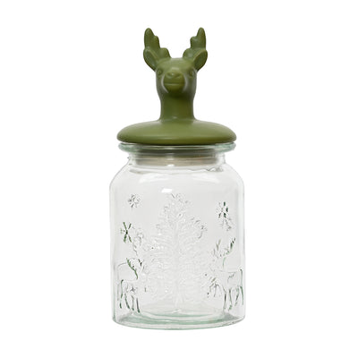 Vorratsglas Hirsch waldgrün