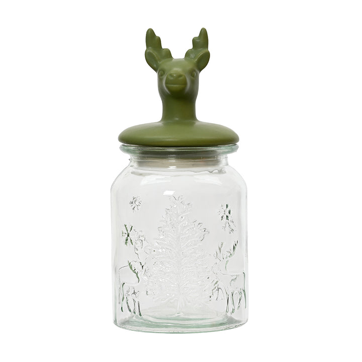 Vorratsglas Hirsch waldgrün