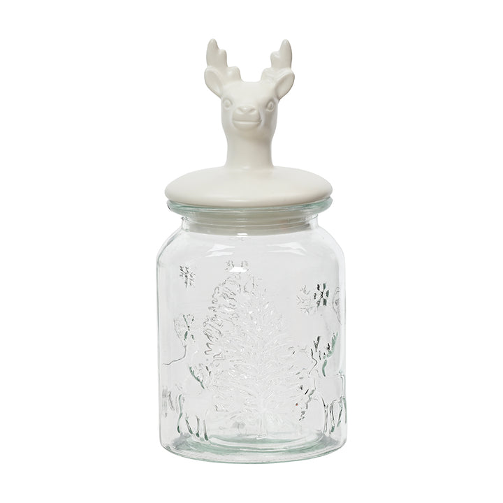 Vorratsglas Hirsch weiß