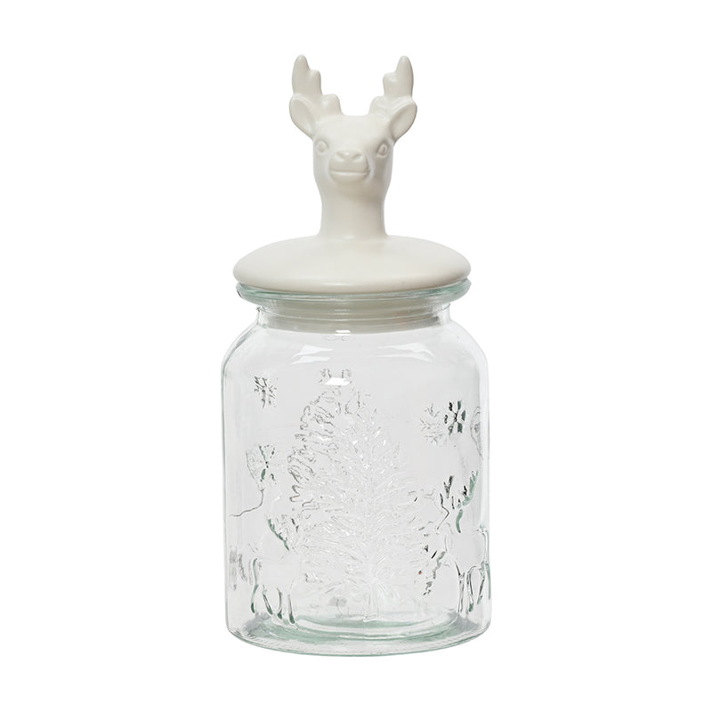 Vorratsglas Hirsch weiß