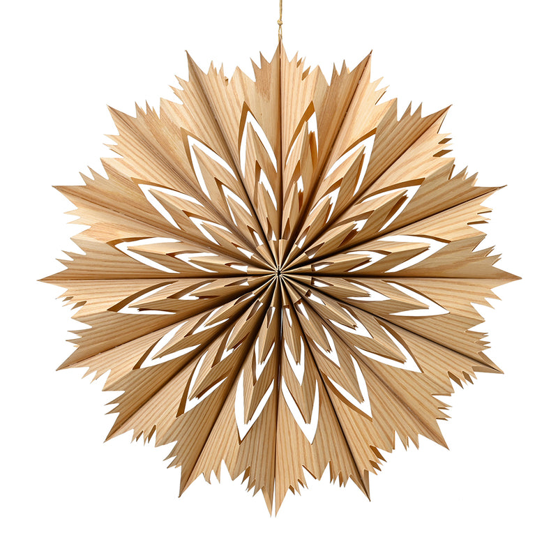 Papierstern naturfarben rund 40 cm