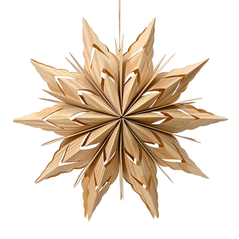 Papierstern naturfarben gezackt 40 cm