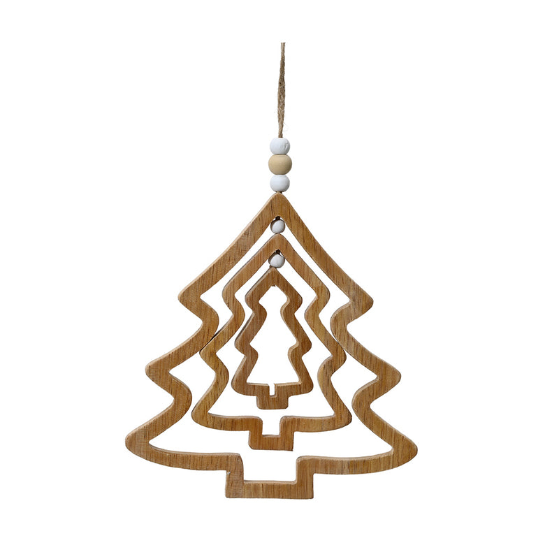 Dekohänger Tannen naturfarben-weiß