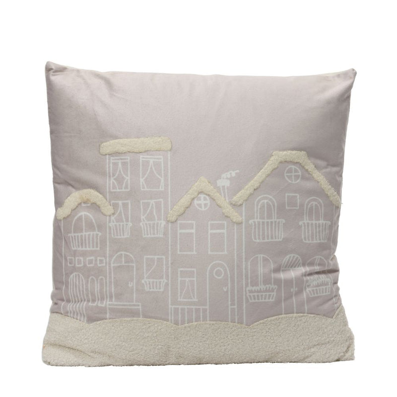 Kissen Häuserlandschaft beige