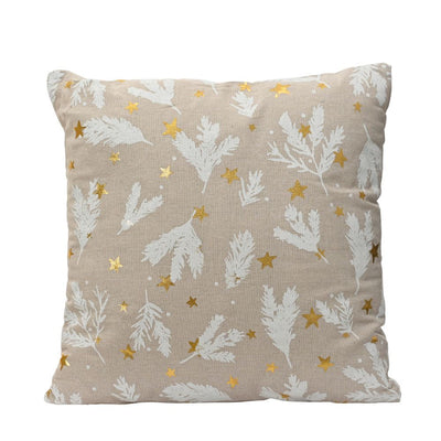 Kissen Tannenzweige beige