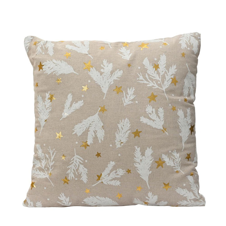 Kissen Tannenzweige beige