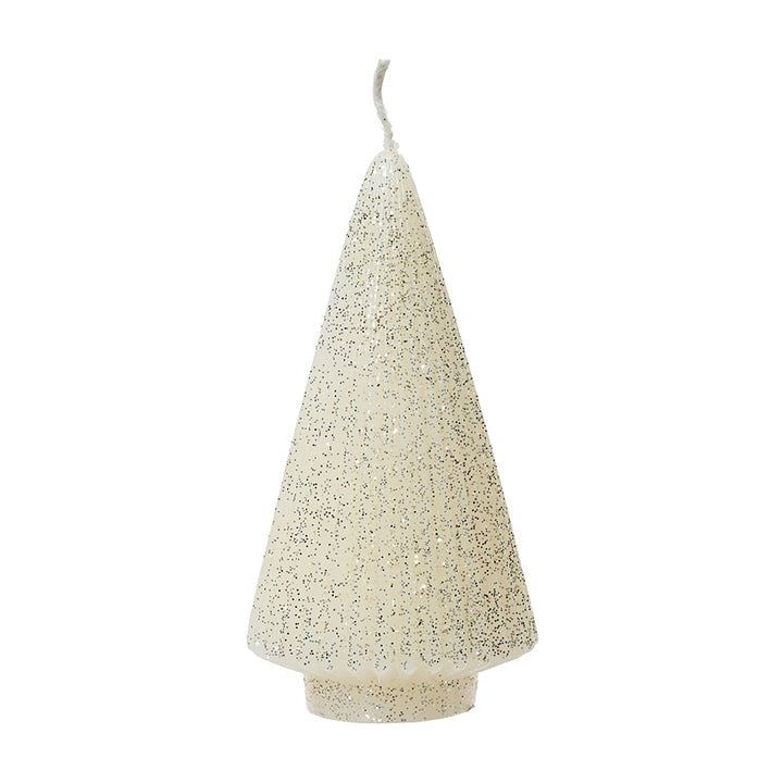 Tannenbaum Kerze cremeweiß 17 cm