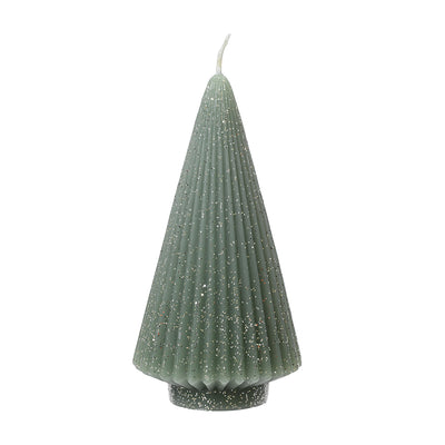 Tannenbaum Kerze waldgrün 17 cm
