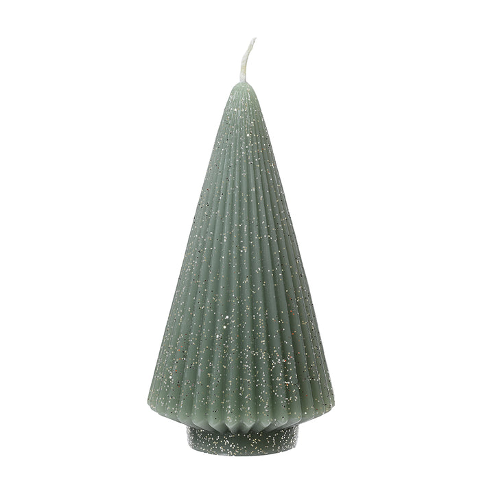 Tannenbaum Kerze waldgrün 17 cm