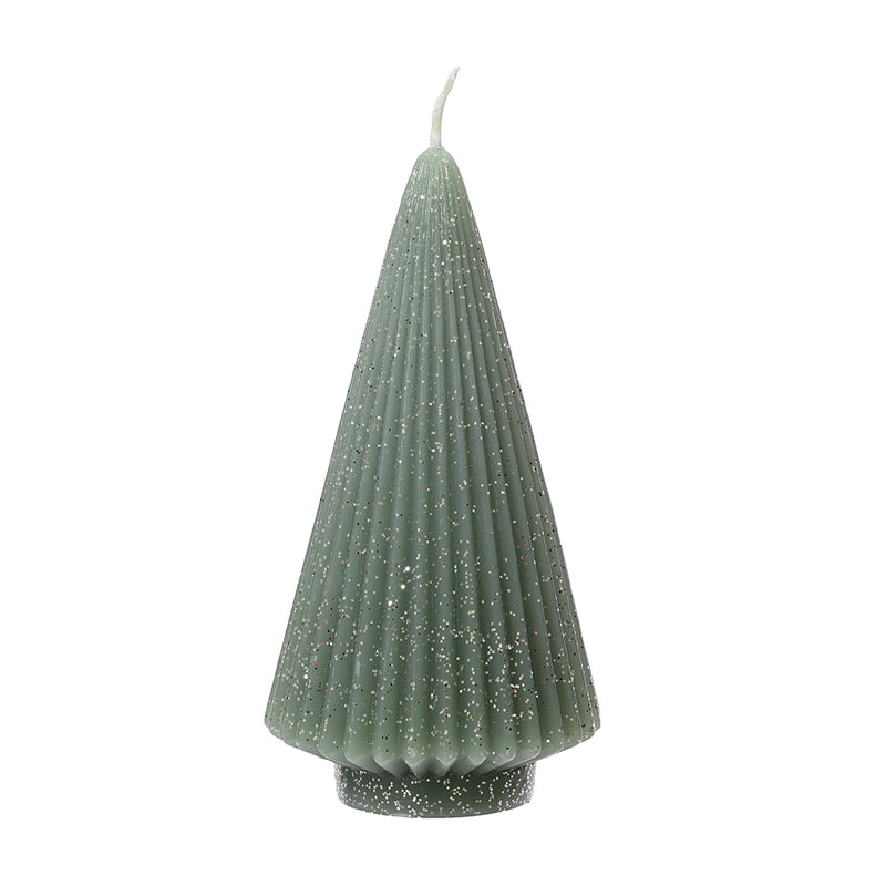 Tannenbaum Kerze waldgrün 17 cm