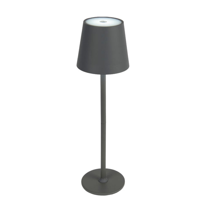 Wiederaufladbare Tischlampe LED H 37 cm grau