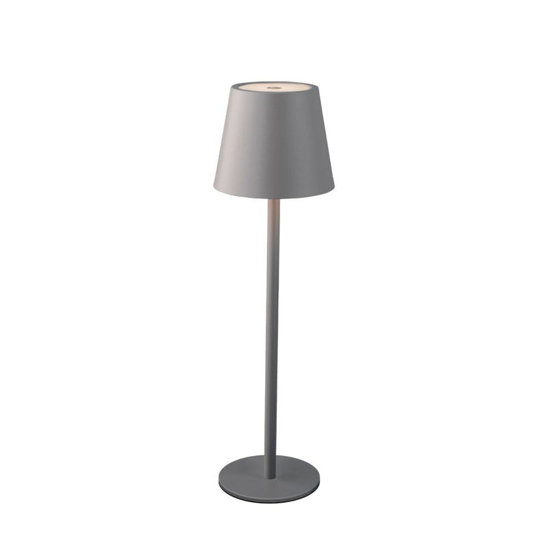 Wiederaufladbare Tischlampe LED H 27 cm grau
