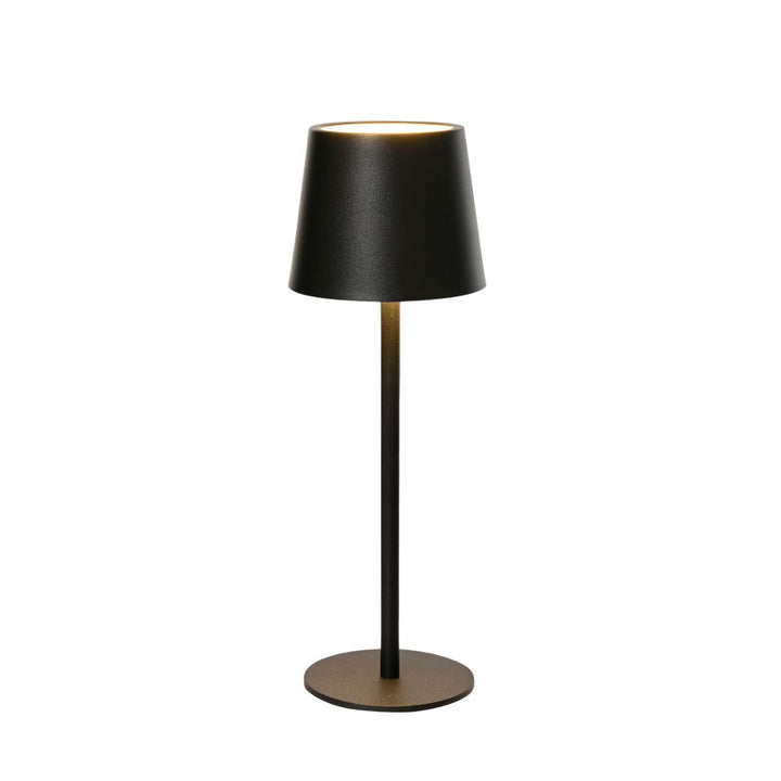 Wiederaufladbare Tischlampe LED H 27 cm schwarz