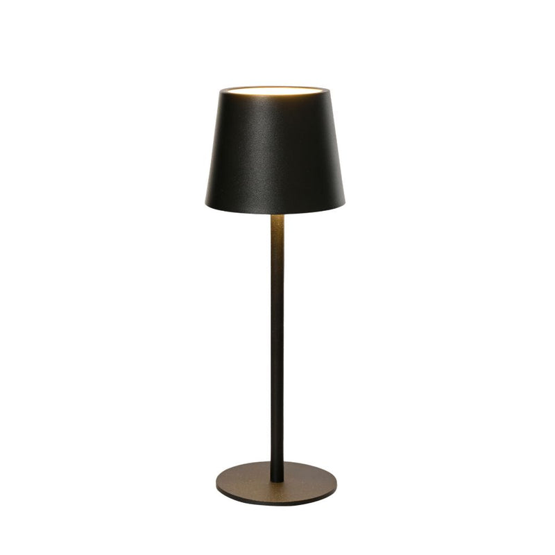 Wiederaufladbare Tischlampe LED H 27 cm schwarz
