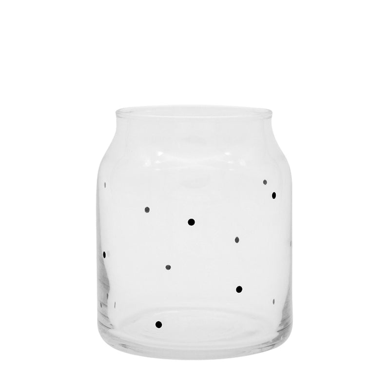 Eulenschnitt Vase aus Glas Punkte Klein