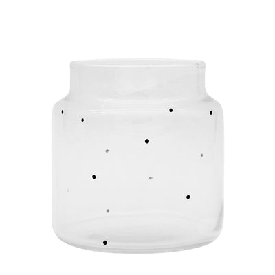 Eulenschnitt Vase aus Glas Punkte Mittel