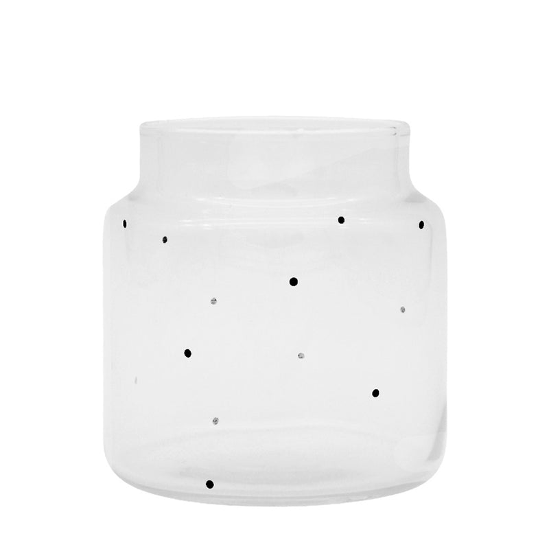 Eulenschnitt Vase aus Glas Punkte Mittel