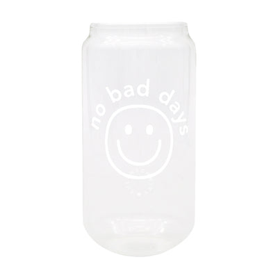 Eulenschnitt hohes Trinkglas No Bad Days weiß