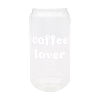 Eulenschnitt hohes Trinkglas Coffee Lover weiß