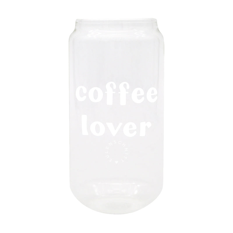 Eulenschnitt hohes Trinkglas Coffee Lover weiß