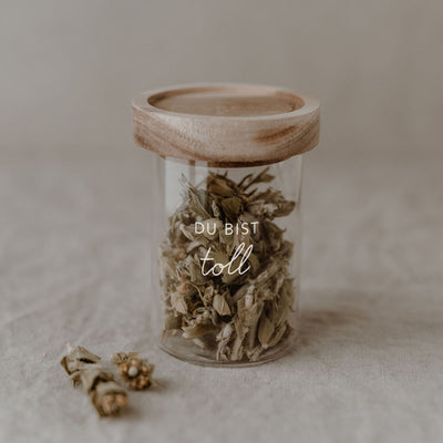 Eulenschnitt Mini Vorratsglas Du bist toll 9 cm