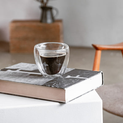 Eulenschnitt Doppelwandiges Herzglas 250 ml