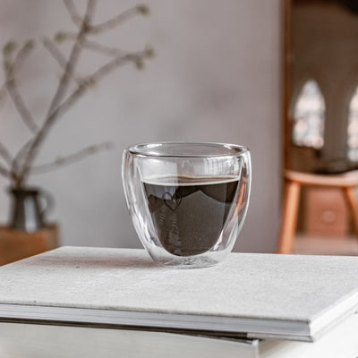 Eulenschnitt Doppelwandiges Herzglas 250 ml